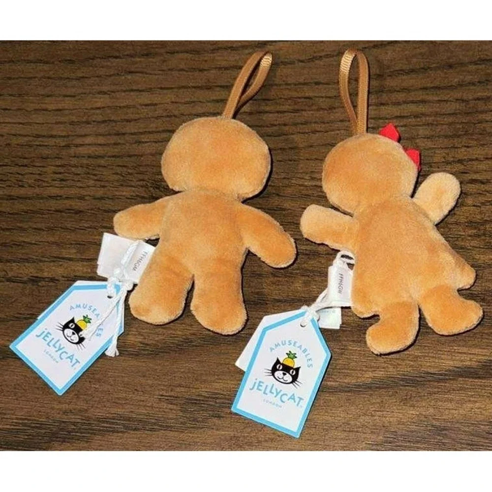 JellyCat Fred Ruby Festive Folly Plush Gingerbread Retired AUTHENTIC Set 2 NWT